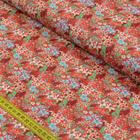 Tecido Estampado para Patchwork - Fiori: Flores Misturadas Fundo Vermelho (0,50x1,40)