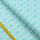 Tecido Estampado para Patchwork - Floral Espanha : Grand Damask Acqua (0,50x1,40)