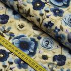 Tecido Estampado para Patchwork - Heartsease : Rosas Azul Claro (0,50x1,50)