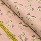 Tecido Estampado para Patchwork - Kawaii : Pônei Rosa (0,50x1,40) - Fabricart