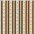 Tecido Estampado para Patchwork - Millyta Four Seasons Listrado Marrom com Rosas (0,50x1,40) - Fernando Maluhy