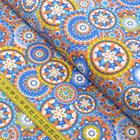 Tecido Estampado para Patchwork - Mistica : Mandala Floral Azul (0,50x1,40)