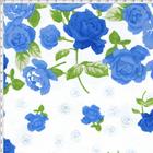 Tecido Estampado para Patchwork - Roses by Mirella Nakata: Barrado de Rosas Azul (0,50x1,40)