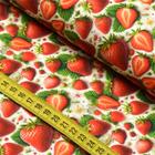 Tecido Estampado para Patchwork - Salada de Frutas : Morango (0,50x1,50)