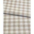 Tecido Jacquard Bege e Branco Xadrez Fio Tinto - 2,80m de Largura