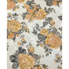 Tecido Jacquard Estampado Floral Amarelo - 1,40m de Largura