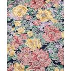 Tecido Jacquard Estampado Floral Amarelo e Rosa Envelhecido - 1,40m de Largura