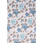 Tecido Jacquard Estampado Floral Azul - 2,80m de Largura