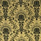 Tecido Jacquard Floral Preto com Dourado 2.80m de Largura - Sua Casa Decor