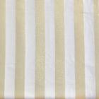 Tecido Jacquard Luxo Branco com Dourado Listrado - Largura 2.80m