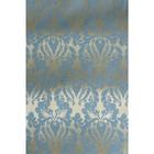 Tecido Jacquard Tradicional Adamascado Azul e Dourado - 2,80m de Largura