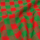 Tecido Juta Estilotex - Xadrez Verde com Vermelho (0,50x1,00)