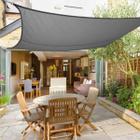 Tecido Oxford impermeável Sun Shade Sail Wokex de 3x3m - cinza