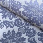 Tecido para Decoração Jacquard Azul Marinho e Crú Dupla Face