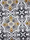 Tecido para Decoração Jacquard Estampado Azulejo Português Cinza