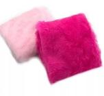 Tecido Pelucia Medio Artesanato Rosa Chiclete 30X30- Kit 2Un - MOR