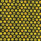Tecido Tricoline Emoji Fundo Preto -1,50m de Largura