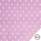 Tecido Tricoline Estampado Gotas - Rosa - 50x150cm - Teksana