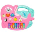 Tecladinho Musical Infantil Divertido Golfinho Rosa Dm Toys