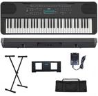 Teclado Yamaha PSR F52 Preto 61 Teclas + Suporte + Capa - Engenho