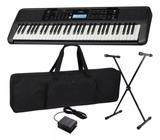 Teclado Arranjador Yamaha PSR-E383 Teclas Sensitivas e Fonte