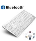 Teclado Bluetooth para Pc Tablet e Smartphone sem fio Branco