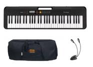 Teclado Casio Casiotone CT-S200 BK Com Capa e Luminária Kit