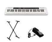 Teclado Casio Casiotone CT-S200 WH com Suporte e Pedal