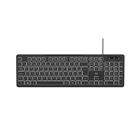 Teclado com Fio LIGHT 3 Níveis e LED Ajustável Teclas Silenciosas e Conexao USB - Preto - TC268 - Multilaser