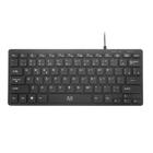 Teclado Com Fio Mini 7 Teclas Multimídia Conexão Usb Preto Multi TC154