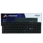 Teclado com Fio Mn8236 107 Teclas Preto 1,5m - MONOCRON