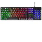 Teclado Com Fio Semi mecânico Gamer Xzone Gts01, RGB,19 Teclas AntiGhosting e 12 Teclas Multimídia, ABNT2, Preto