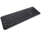 Teclado Com Fio Teclas Redondas Multimidia USB Preto ABNT2