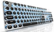 Teclado de máquina de escrever sem fio EWEADN TK950 Bluetooth Preto