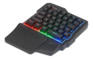 Teclado De Uma Mão Gamer Briwax Ba-502 Português Preto Rgb