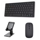 Teclado E Mouse Bluetooth Branco + Suporte P/ Tablet SM Galaxy Tab A8 T290/ T295