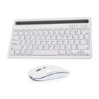 Teclado e Mouse Bluetooth Recarregável Com Suporte Para Tablet Motorola Tab G70 - Fam