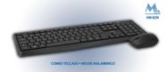 Teclado e mouse Mtek KM-5239 Wireless 1200DPI Portugues