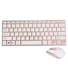 Teclado e Mouse sem Fio Dourado e Branco - B-Max