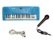 Teclado Musical Infantil C/ Microfone Musicas Tocar Cantar - MTM