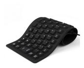 Teclado Flexível De Silicone Usb Dobrável Notebook Pc Tablet