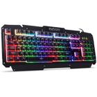 Teclado Gamer Barato Semi Mecanico Exbom Bk-g200 Abnt2 Usb 2.0 Com Led Rgb Acabamento em Metal