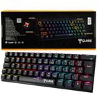 Teclado Gamer Clanm Night Walker Compacto 60% Iluminação de Led Rgb Cabo Resistente 1,5M Com Switch Red Alta Qualidade Conexão USB