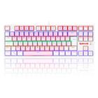 Teclado gamer daksa rosa e branco switch marrom - redragon