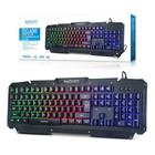 Teclado Gamer de Metal Led Semi-Mecanico USB para Jogos PC - EXBOM