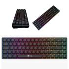 Teclado Gamer EG211 Evolut ABNT2 Led Rainbow Fay 60% Cabo Longo 145 Cm Emborrachado