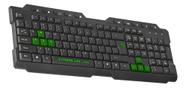 Teclado Gamer ELG Dragon War, Abnt2, Preto/verde - Tgdw