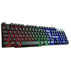 Teclado gamer g1 full black rgb usb rise mode semi mecânico qwerty com fio usb