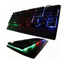 Teclado Gamer Iluminado Led Semi-mecânico RGB WB-100 Weibo