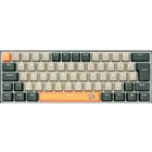 Teclado Gamer Lakshmi Laranja-Cinza-Preto Com Switch Marrom Redragon